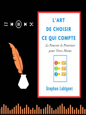 cover image of L'ART DE CHOISIR CE QUI COMPTE